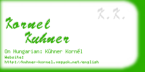 kornel kuhner business card